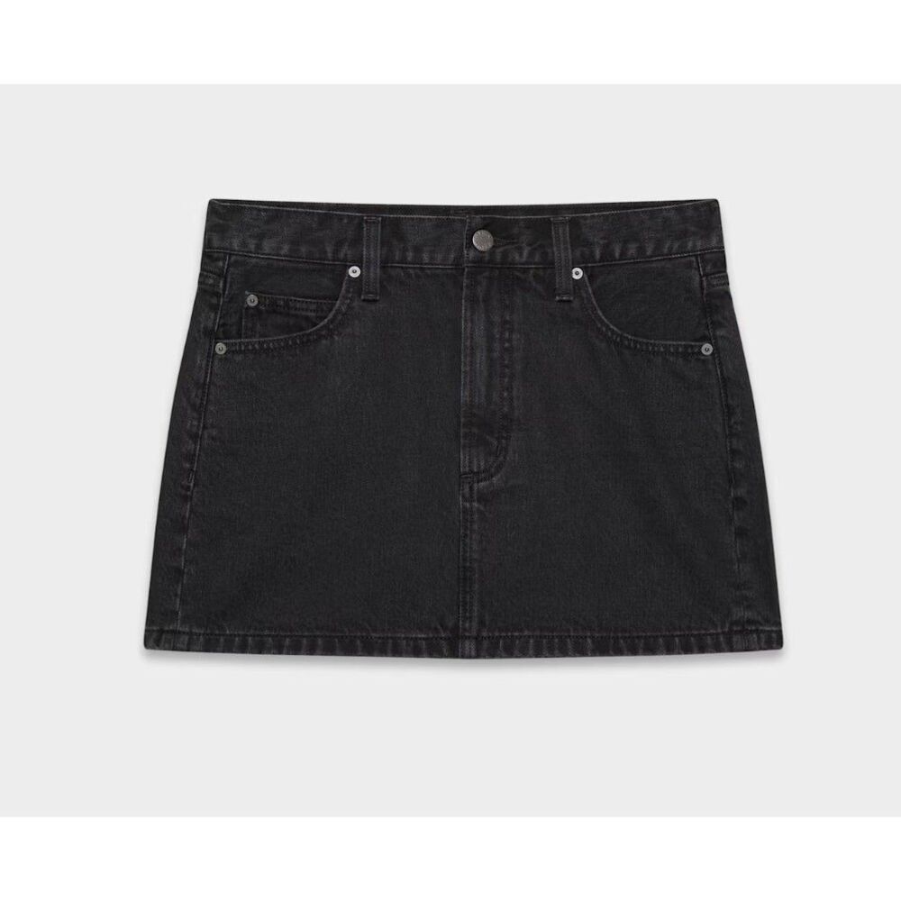 Denim Forum The '90s Ricci Denim Skirt Aritzia Black